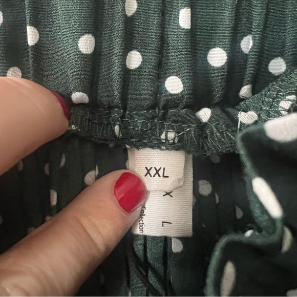 Chic Dark Green Polka Dot Maxi Skirt - Picture 5 of 6